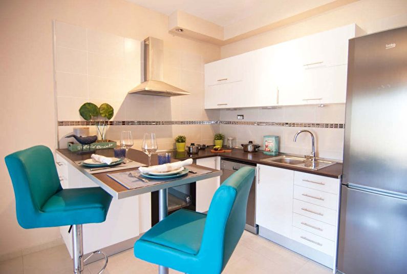 Kitchen design 10 sq.m. - Furniture