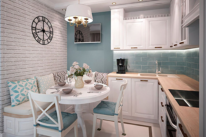 Kitchen design 10 sq.m. - Furniture