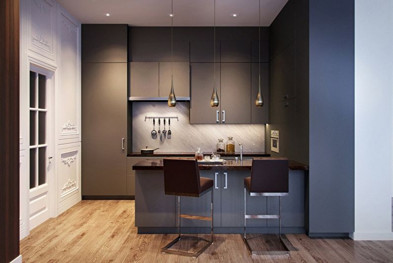 Kitchen design 10 sq.m. - Lighting