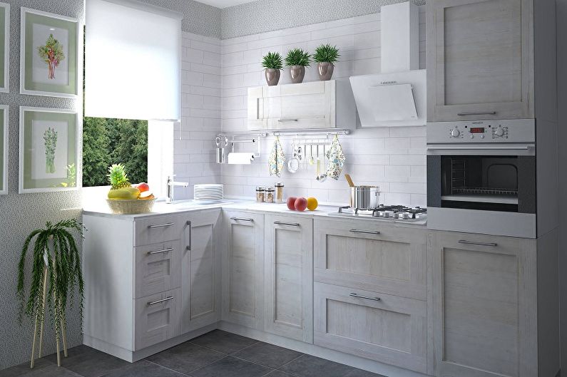 Kitchen interior design 10 sq.m. - Photo