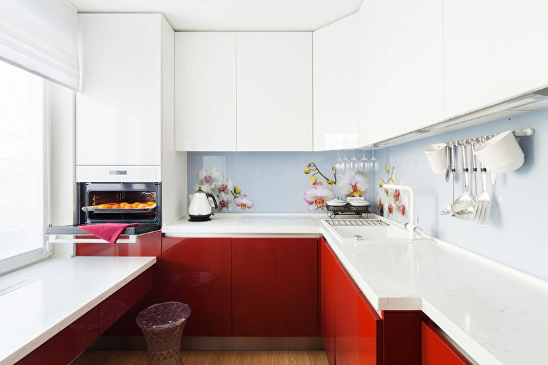 Kitchen interior design 10 sq.m. - Photo