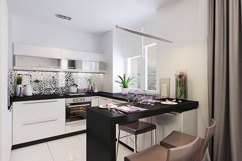 Kitchen interior design 10 sq.m. - Photo