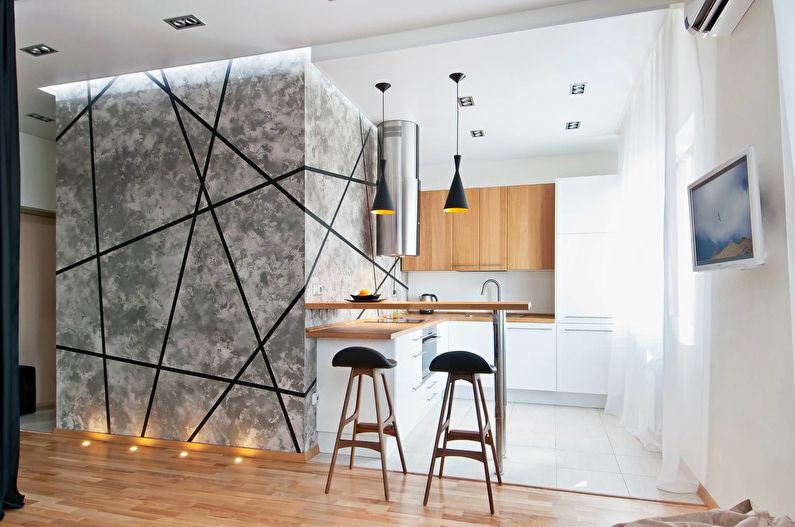 Kitchen interior design 10 sq.m. - Photo