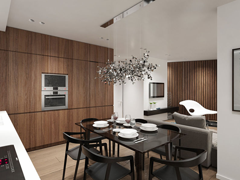 Kitchen-Living Room in a Modern Style - photo 6