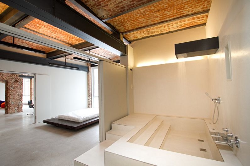 Bilik Mandi Beige Loft - Reka Bentuk Dalaman