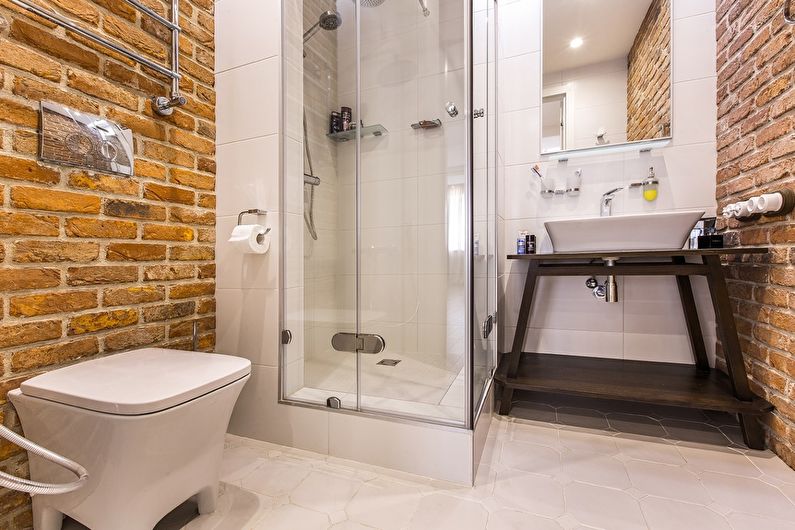 Reka Bentuk Bilik Mandi Gaya Loft - Kemasan Lantai