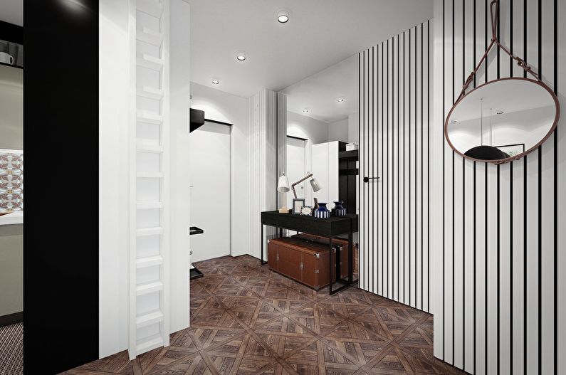 How to visually enlarge a room - Drawings in the form of various stripes in the interior