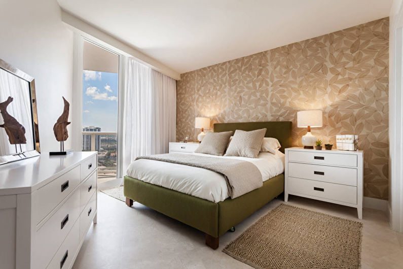 Beige bedroom in a modern style - Interior Design