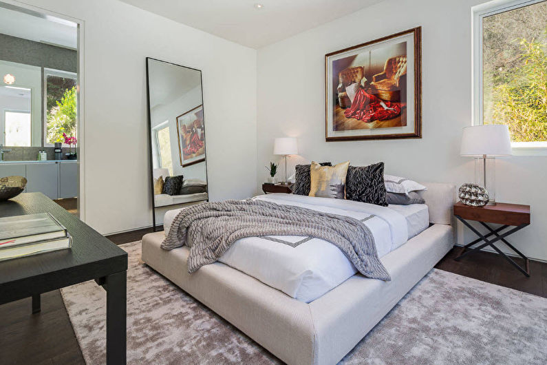 Design a bedroom in a modern style - Decor and lighting