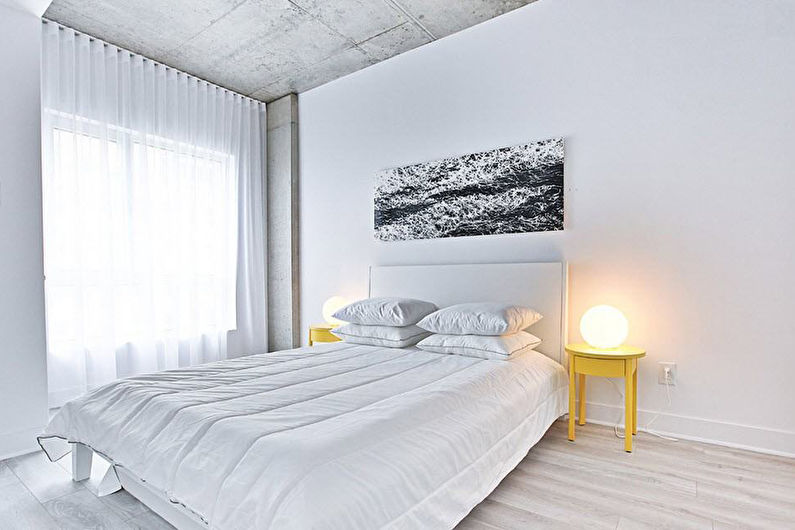 Design a bedroom in a modern style - Decor and lighting