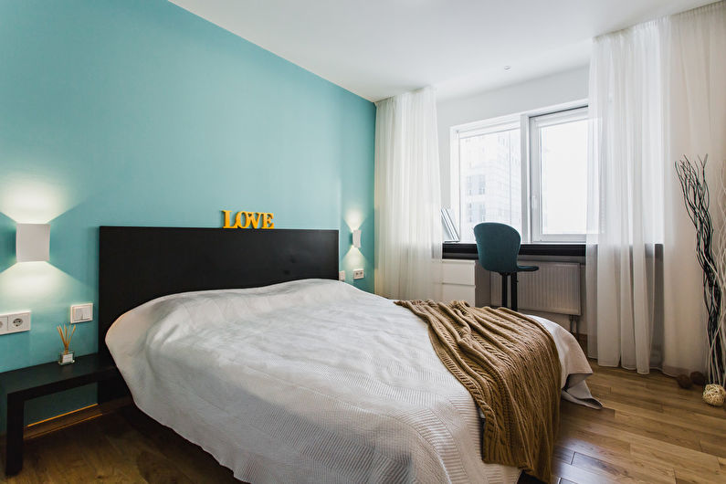 Interior design bedroom in a modern style - photo