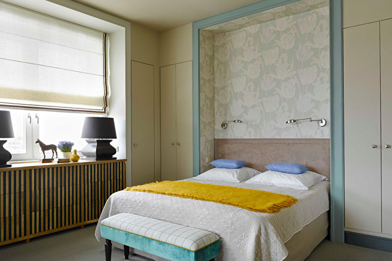 Interior design bedroom in a modern style - photo