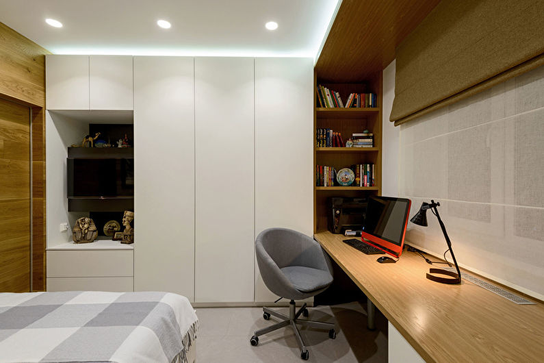 Interior design bedroom in a modern style - photo