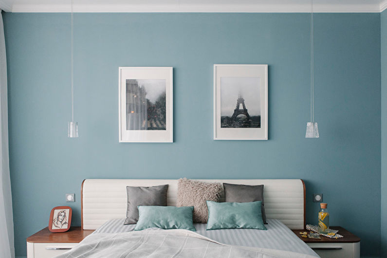 Interior design bedroom in a modern style - photo