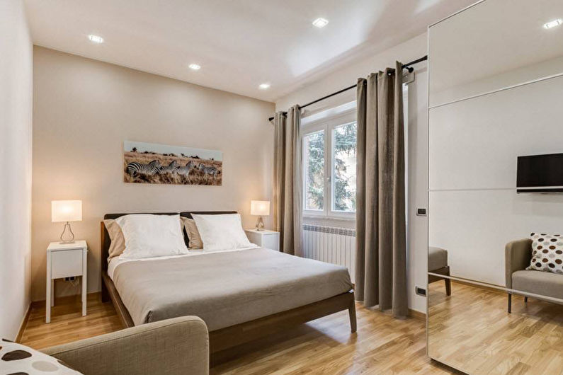 Interior design bedroom in a modern style - photo