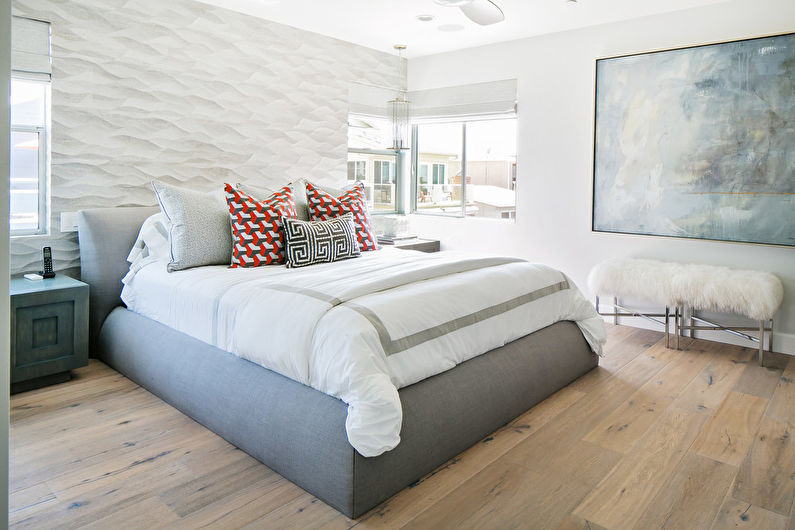 Interior design bedroom in a modern style - photo