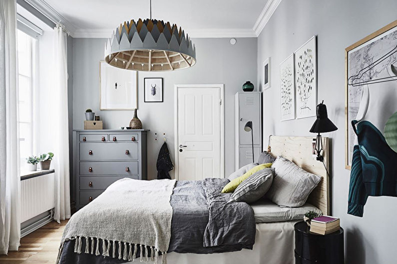 Interior design bedroom in a modern style - photo