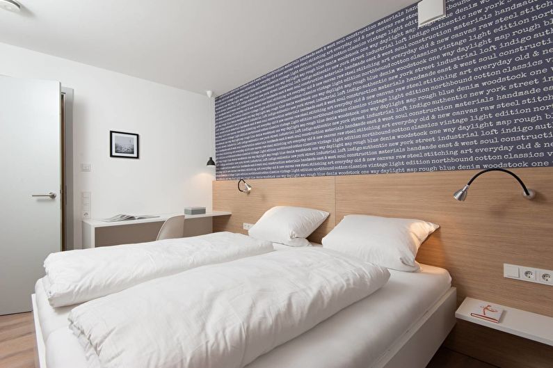 Interior design bedroom in a modern style - photo