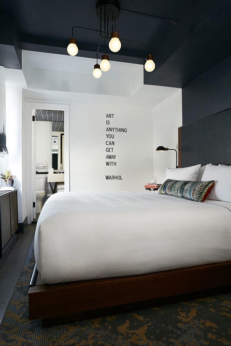 Interior design bedroom in a modern style - photo