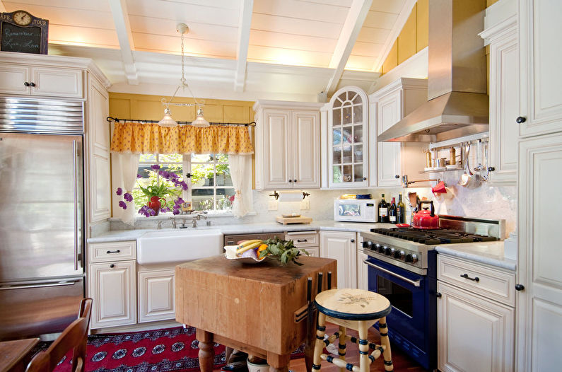 Interior design kitchen in the style of shabby chic - photo