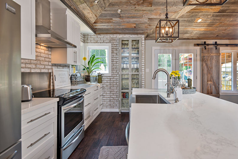 Interior design kitchen in the style of shabby chic - photo