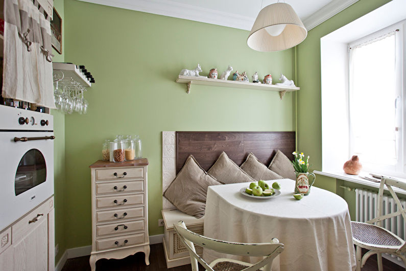Interior design kitchen in the style of shabby chic - photo