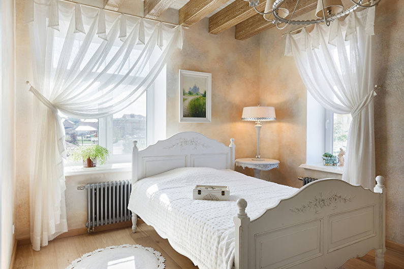 Interior design bedroom in the style of shabby chic - photo