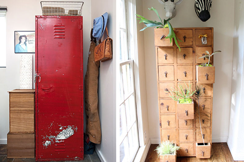 Interior design hallway in the style of shabby chic - photo