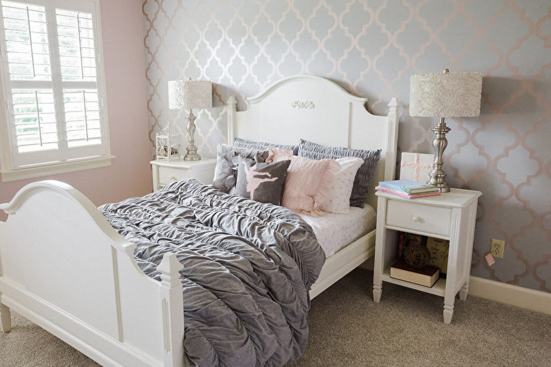 Interior design of a baby room in the style of shabby chic - photo