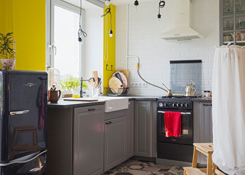 The combination of colors in the interior of the kitchen: 75 ideas