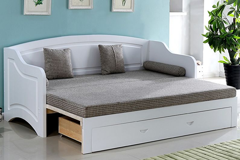 Types of double beds by design type - Double bed-couch