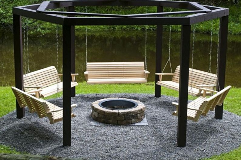 Swing for a summer residence - photo