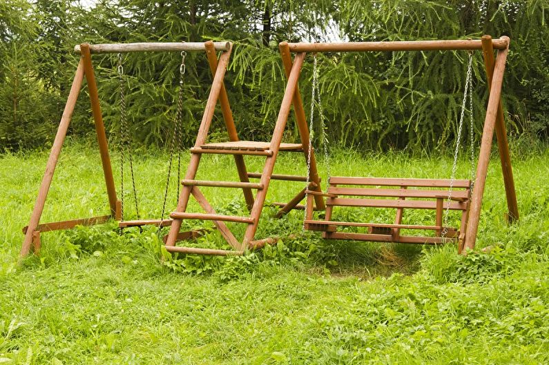 Swing for a summer residence - photo