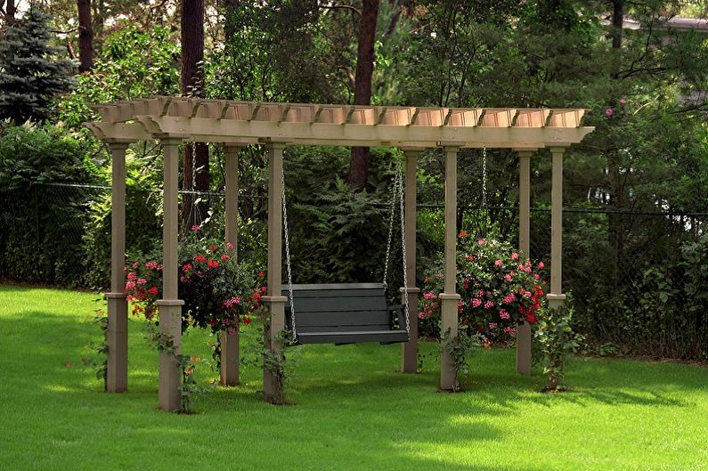 Swing for a summer residence - photo