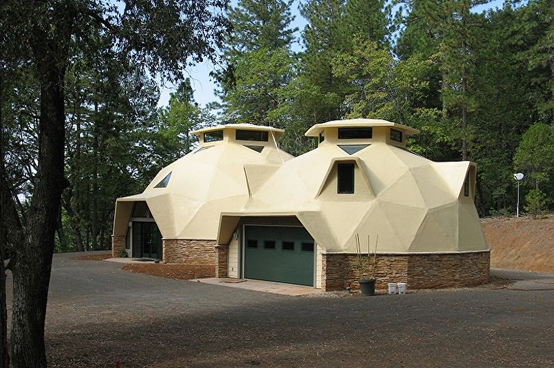 One-storey houses with a garage - photos and projects