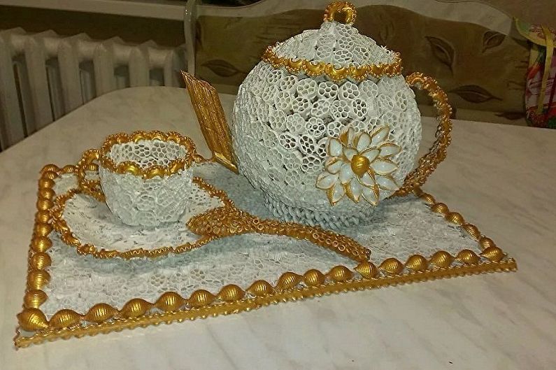 DIY Pasta Crafts - Tea Set