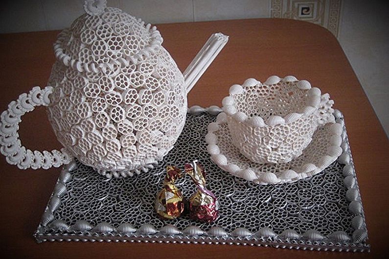 DIY Pasta Crafts - Tea Set