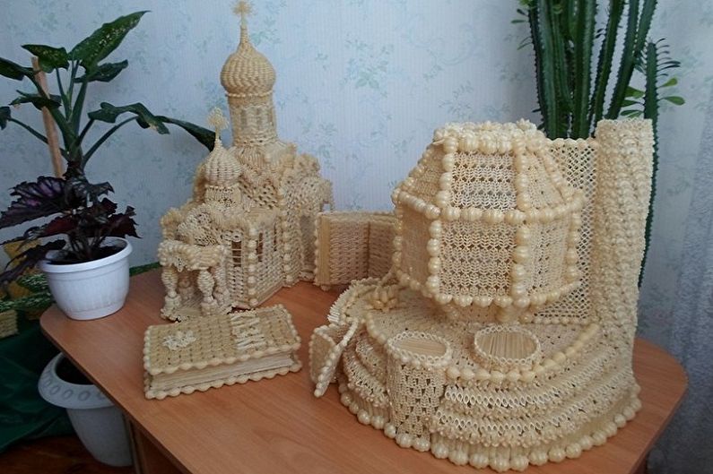 DIY pasta crafts - photos and ideas