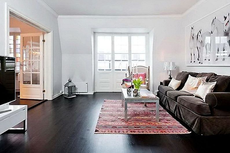 White doors in different interior styles - Scandinavian style