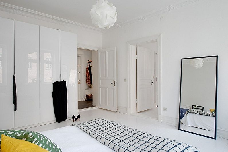 White doors in different interior styles - Scandinavian style