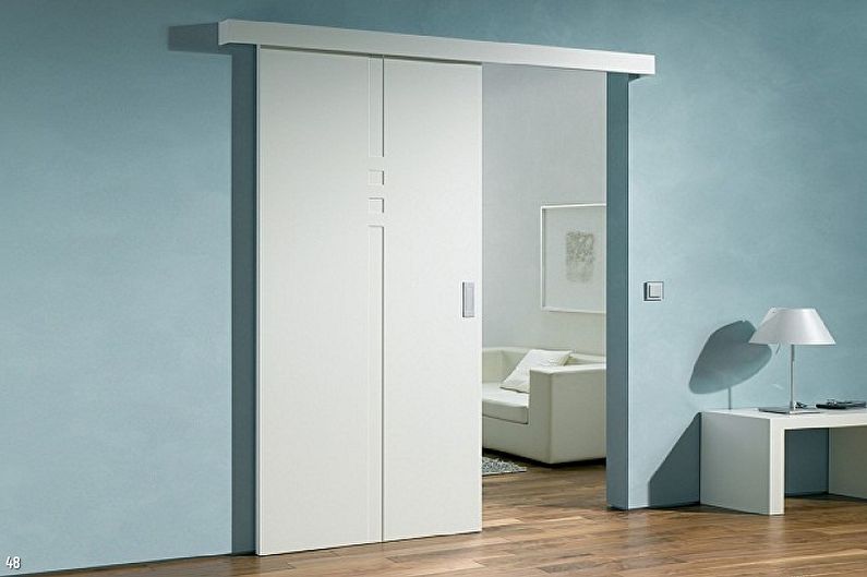 White doors in different interior styles - Laconic minimalism
