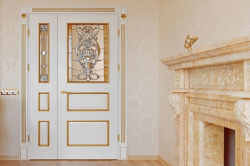 White doors in different interior styles - Modern