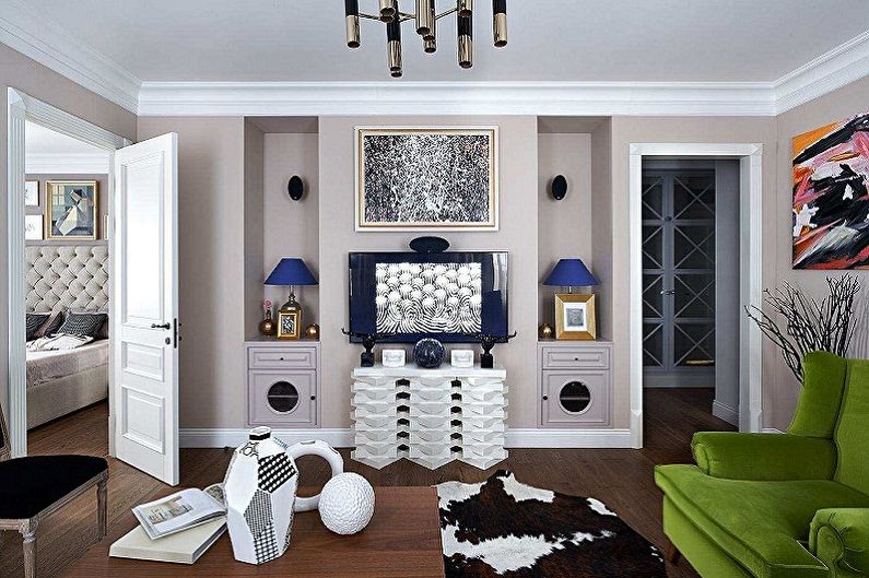 White doors in the interior - photo