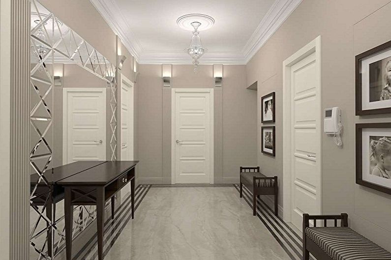 White doors in the interior - photo