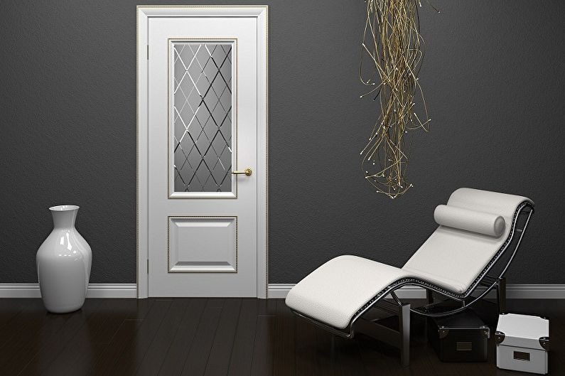 White doors in the interior - photo