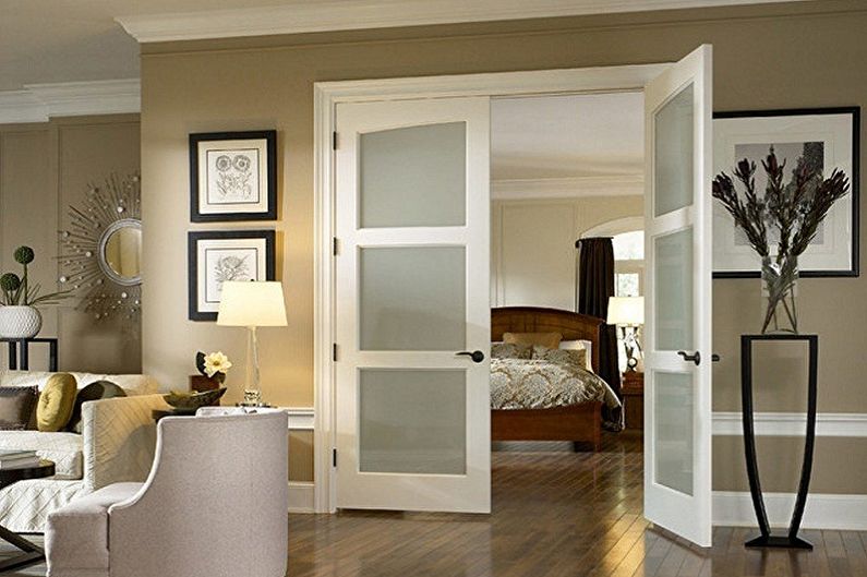White doors in the interior - photo