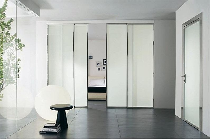 White doors in the interior - photo