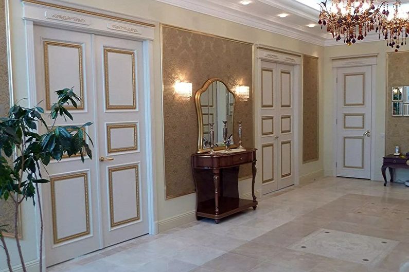 White doors in the interior - photo