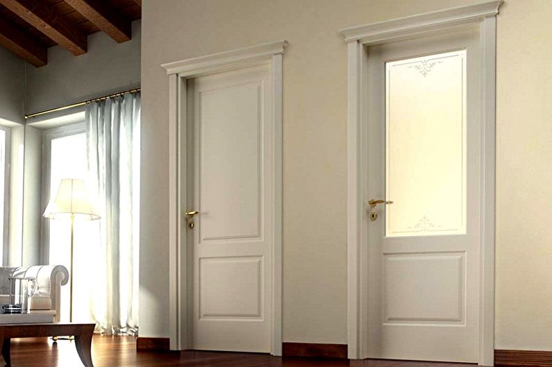 White doors in the interior - photo