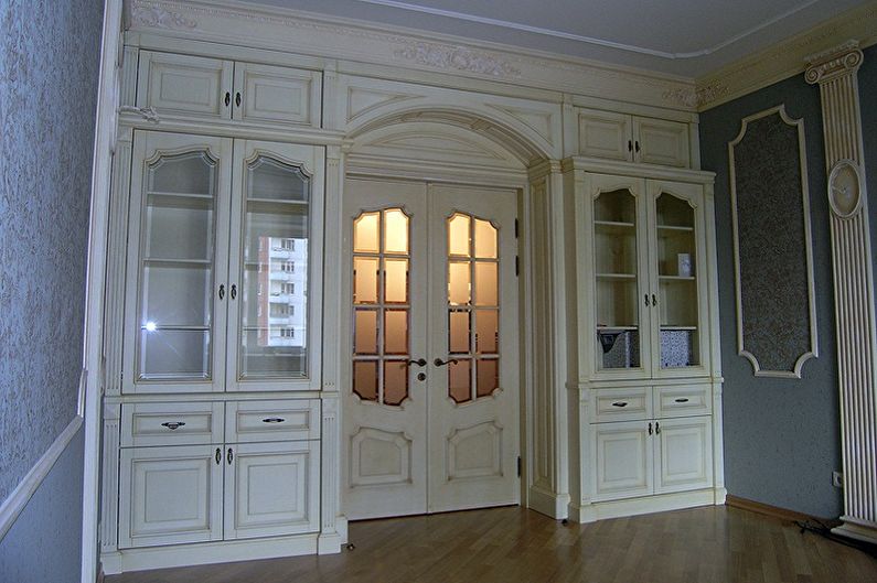 White doors in the interior - photo